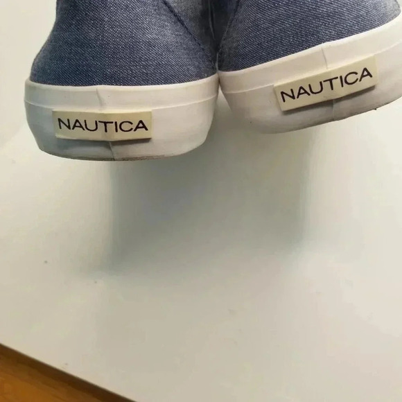 Nautica Chambray Nautical Two-tone Blue Slip-on Shoes Sz 8 - Picture 5 of 8